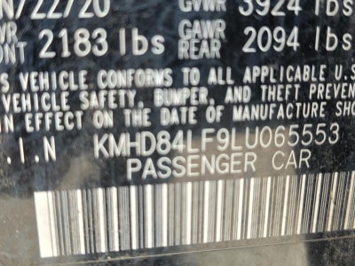 2020 Hyundai Elantra Value Edition