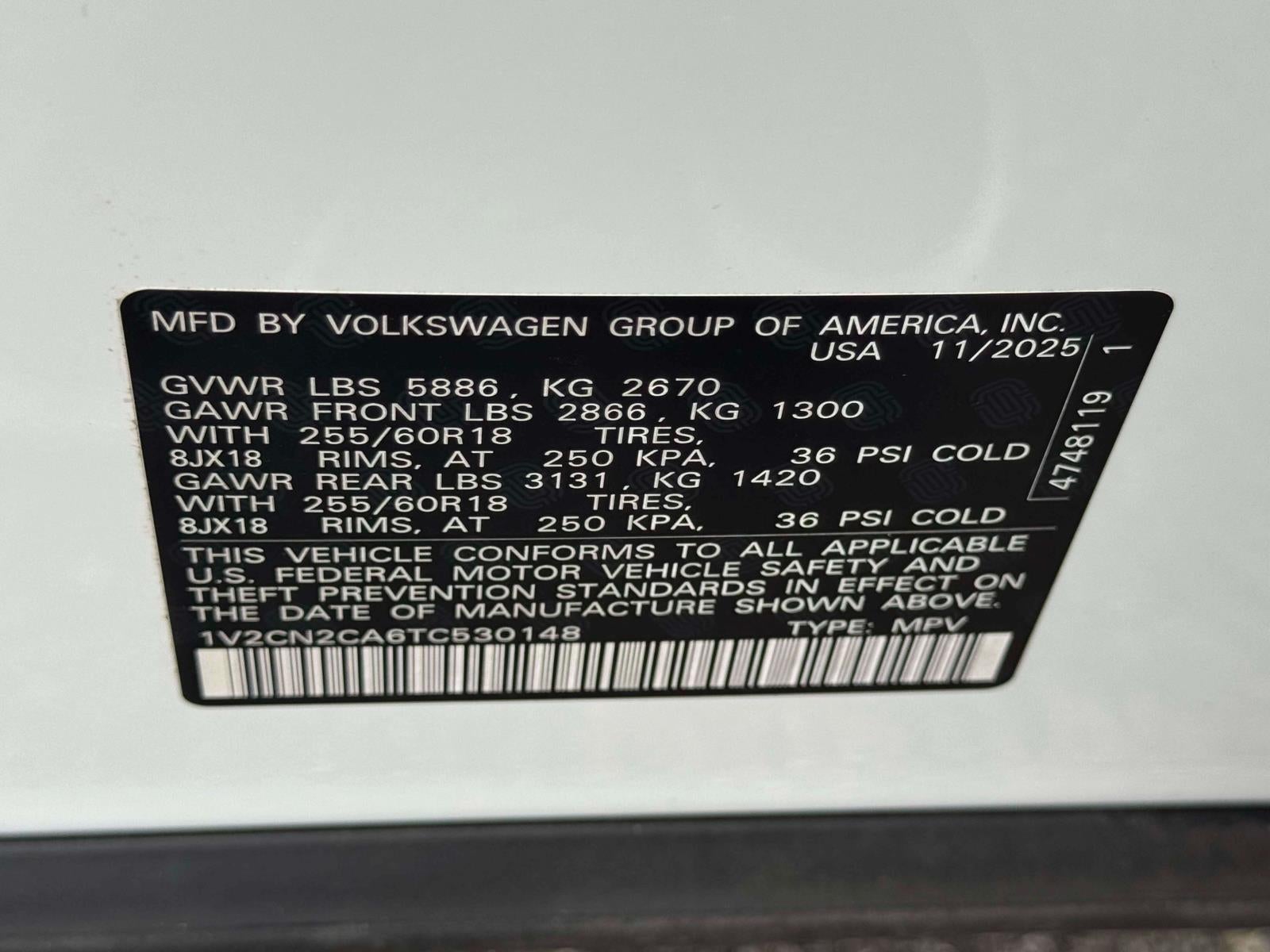 2026 Volkswagen Atlas 2.0T Peak Edition 4MOTION