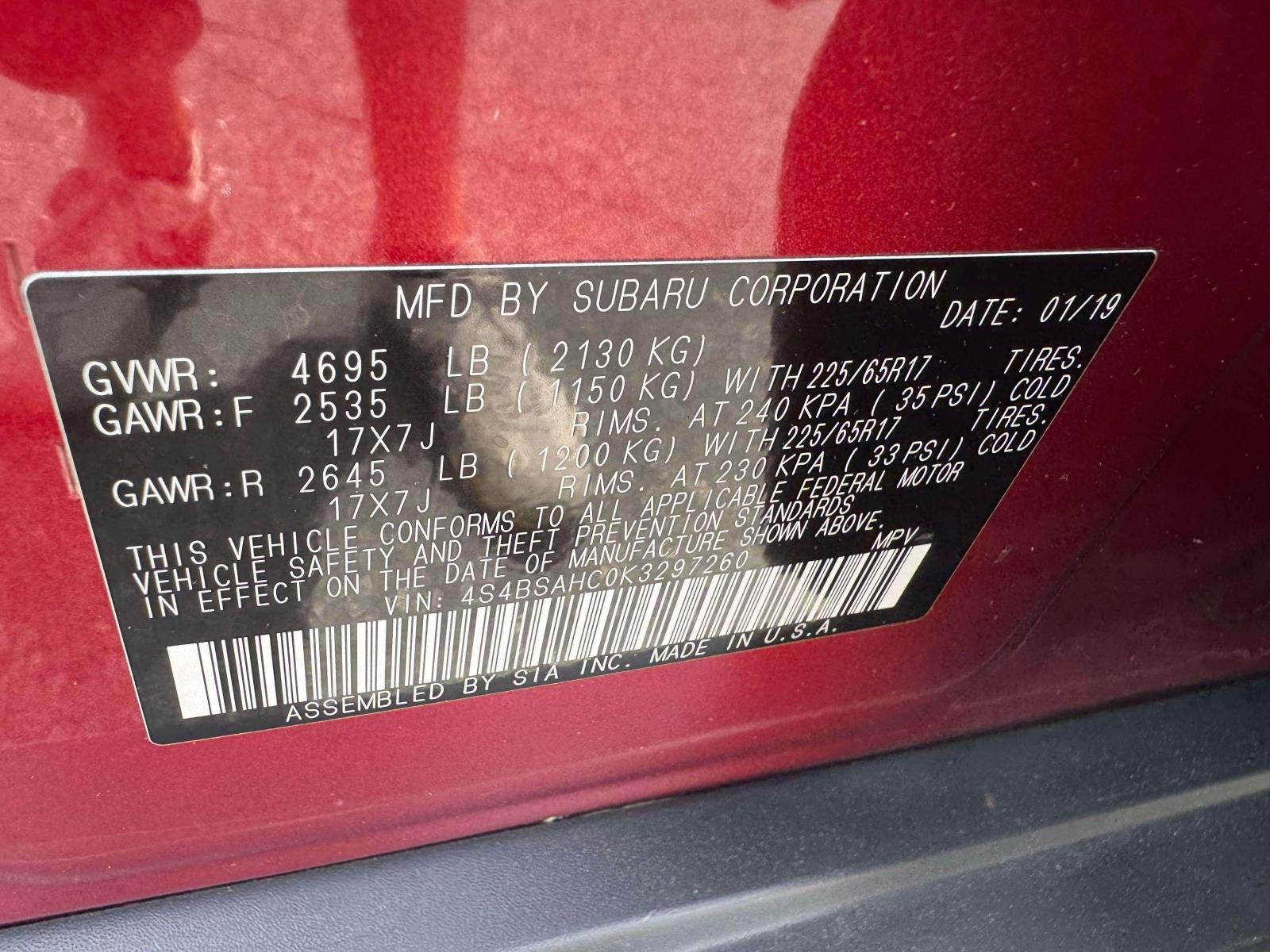 2019 Subaru Outback 2.5i Premium