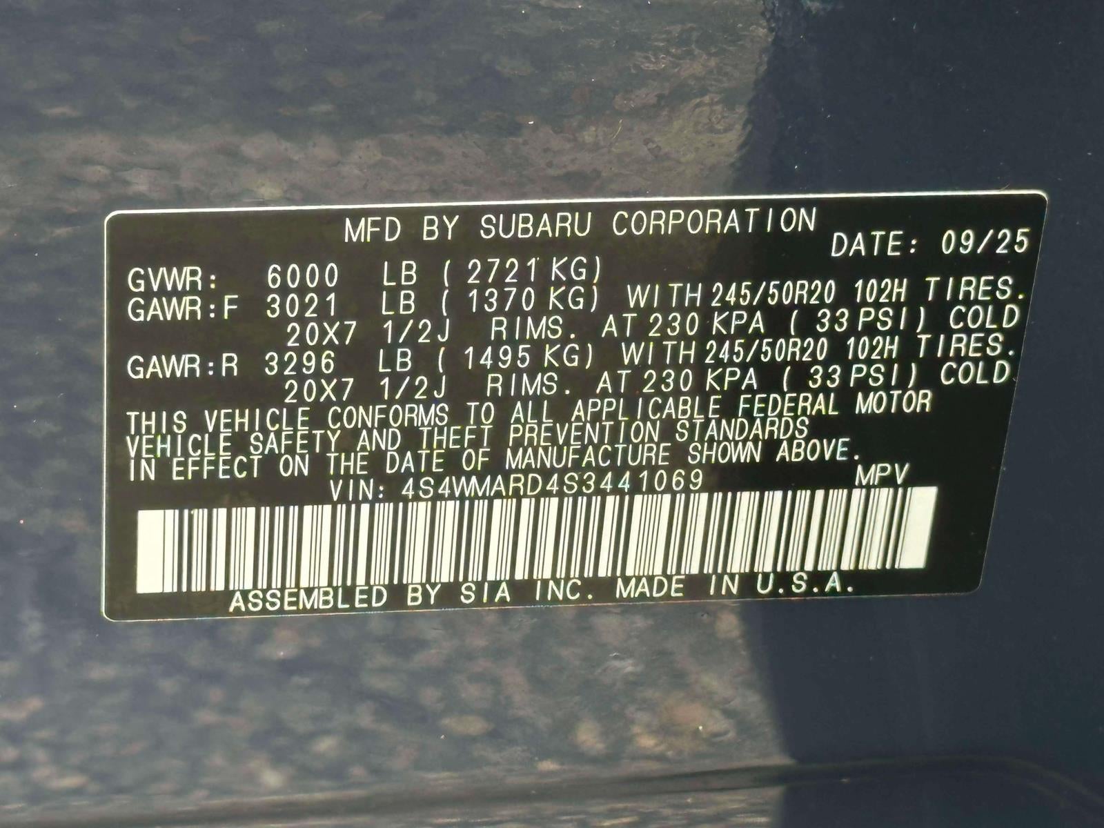 2025 Subaru Ascent Limited Bronze Edition 7-Passenger