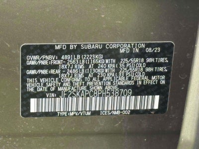 2023 Subaru Forester Limited CVT