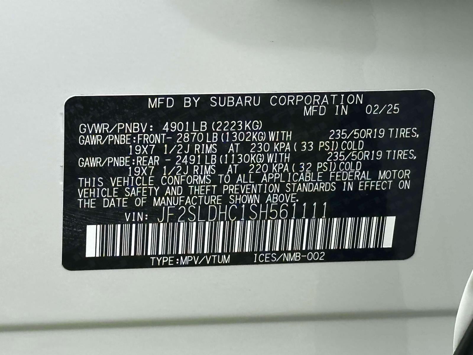 2025 Subaru Forester Sport AWD
