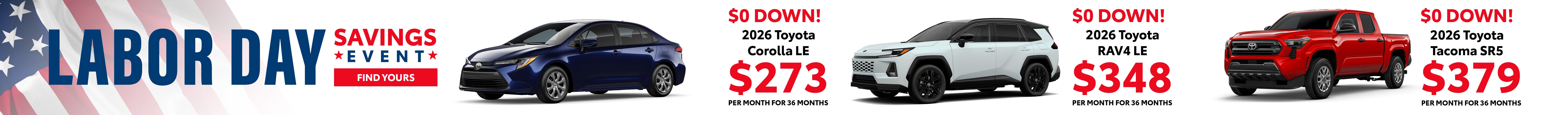 Toyota September Incentives